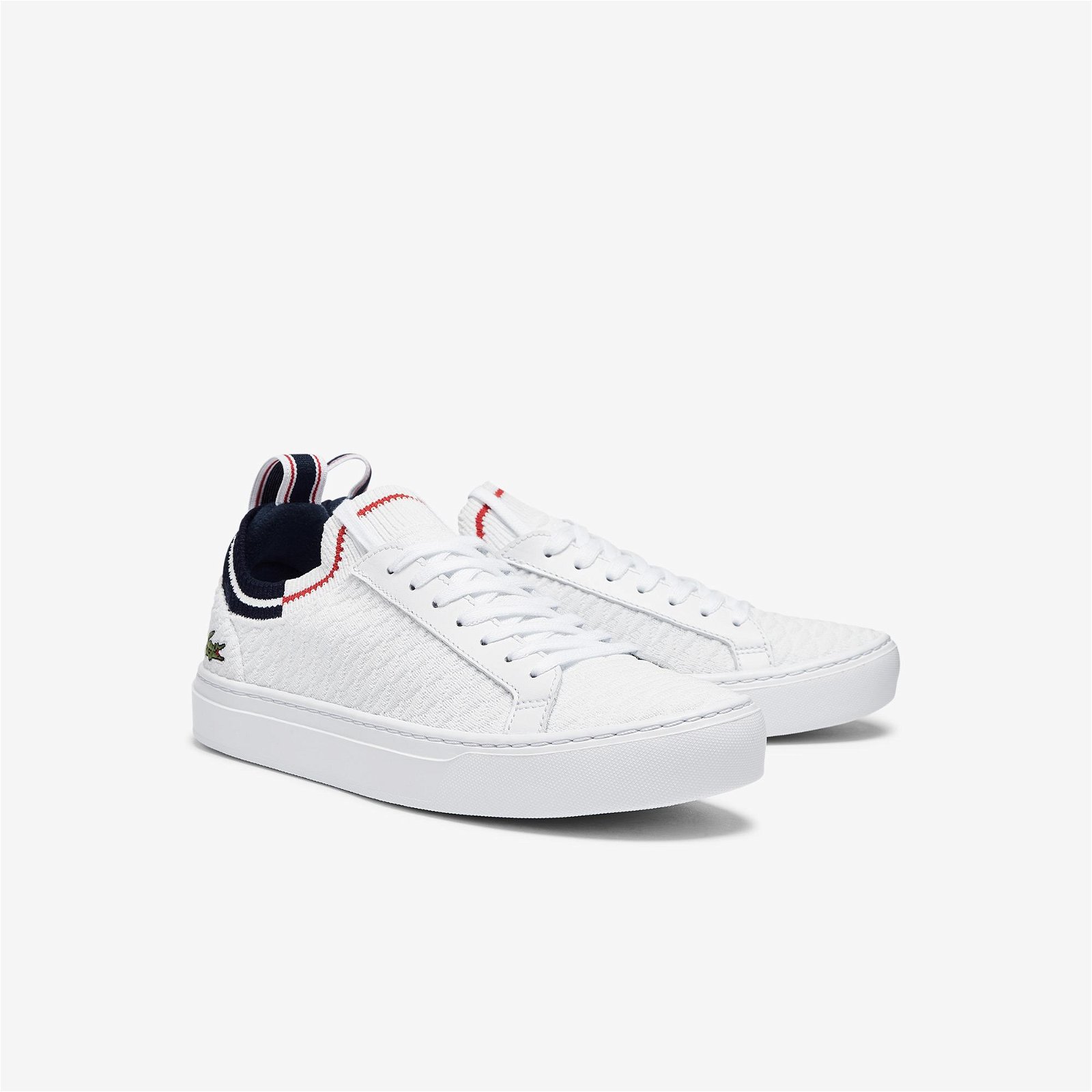 Lacoste La Piquee 0721 1 Cma Erkek Beyaz - Lacivert - Kırmızı Sneaker