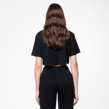  Soon To Be Announced Essentials Kadın Siyah Crop T-Shirt