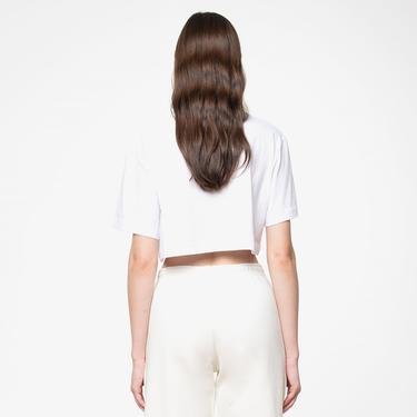  Soon To Be Announced Essentials Logo S/S Kadın Beyaz Crop T-Shirt