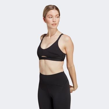  adidas Yoga Studio Luxe Light-Support Kadın Siyah Bra