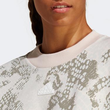  adidas Future Icon 3 Stripes Crew Kadın Krem Rengi Sweatshirt