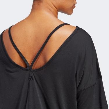  adidas Yoga Studio Oversized Kadın Siyah T-Shirt