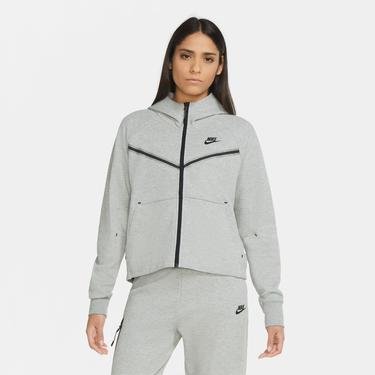  Nike Sportswear Tech Fleece Wildrunner Essential Full-Zip Hoodie Kadın Gri Sweatshirt