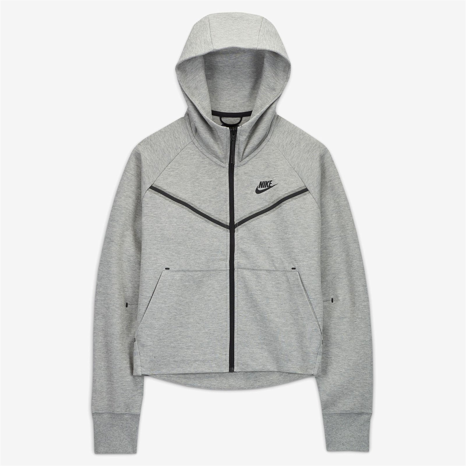 Nike Sportswear Tech Fleece Wildrunner Essential Full-Zip Hoodie Kadın Gri Sweatshirt