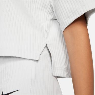  Nike Sportswear Rib Jersey Top Kadın Beyaz T-Shirt
