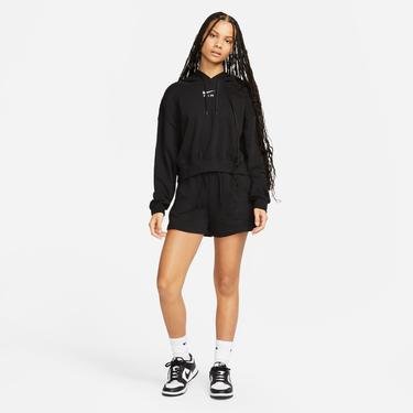  Nike Sportswear Air Oversized Mod Crop Fleece Hoodie Kadın Siyah Sweatshirt