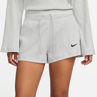  Nike Sportswear Rib Jersey Short Kadın Gri Şort