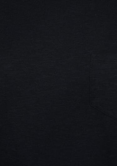  Mavi Cepli Siyah Basic Tişört Loose Fit / Bol Rahat Kesim 165846-900