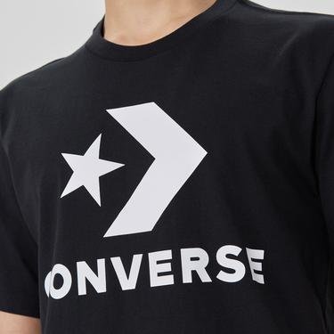  Converse Go-To Star Chevron Logo Unisex Siyah T-Shirt