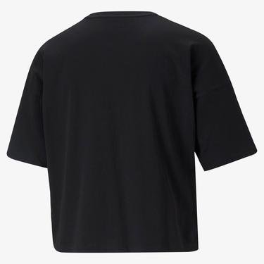  Puma Essential Cropped Logo Kadın Siyah T-Shirt