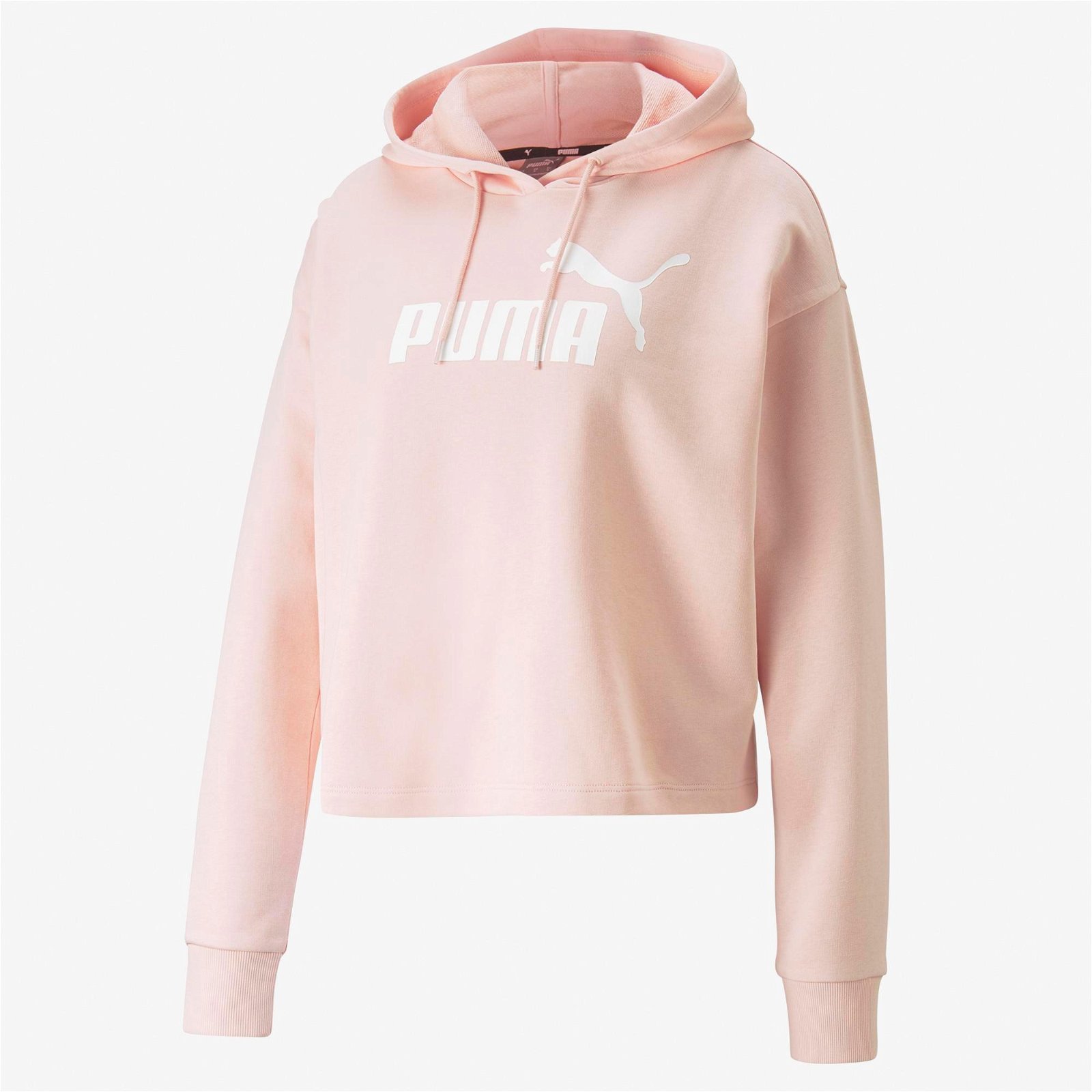 Puma Essential Cropped Logo Kadın Pembe Sweatshirt