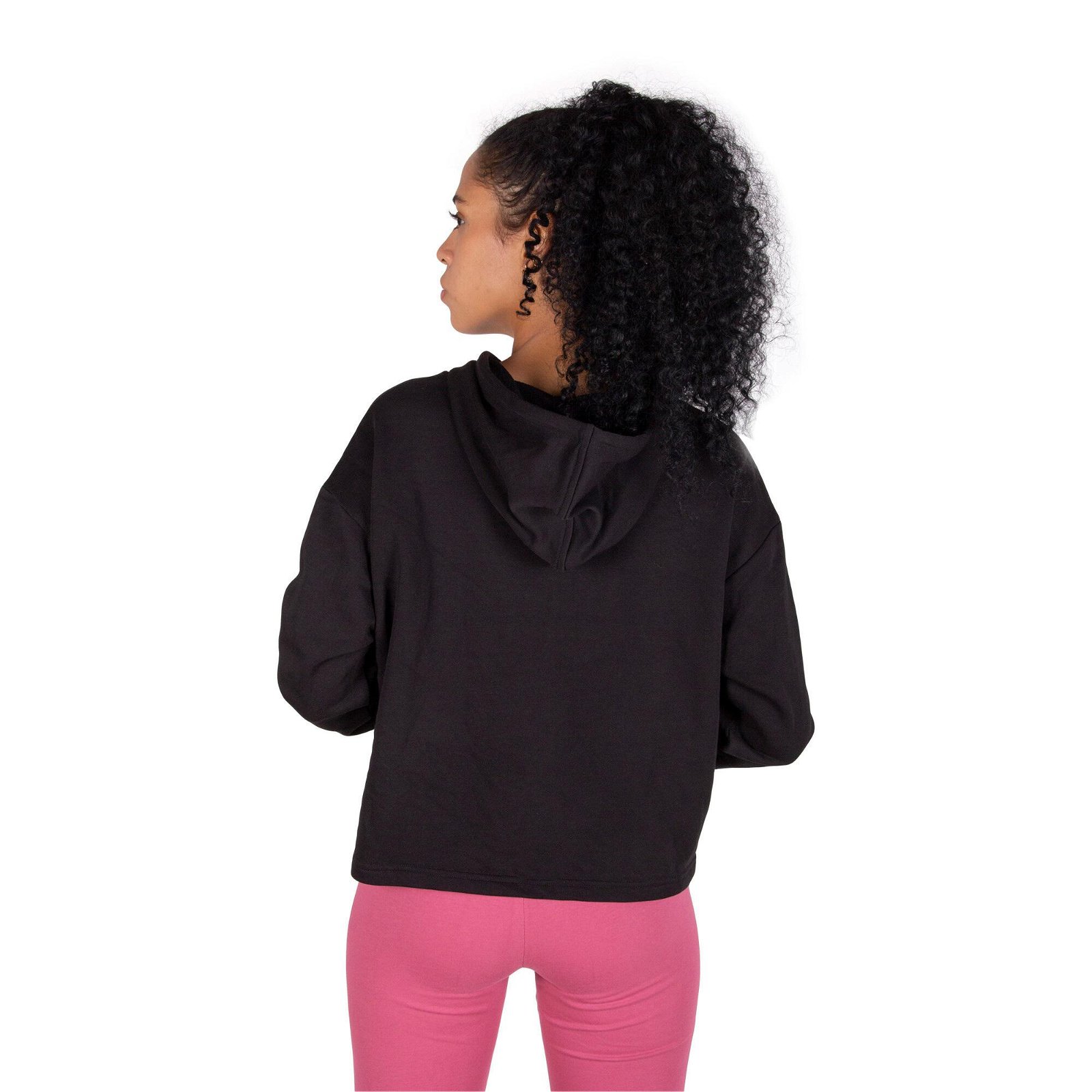 Puma Essential Cropped Logo Kadın Siyah Sweatshirt