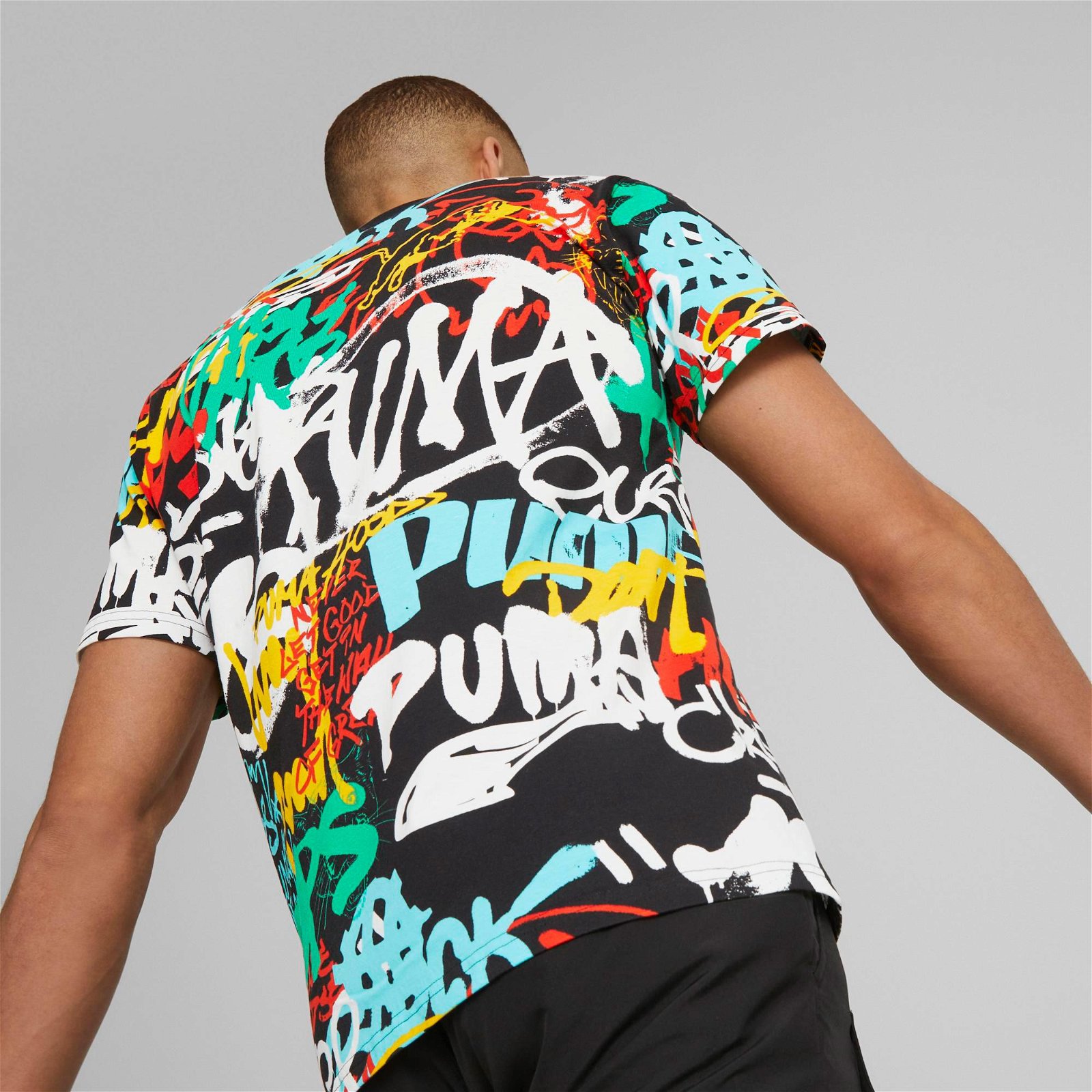 Puma Graffiti Erkek Siyah T-Shirt