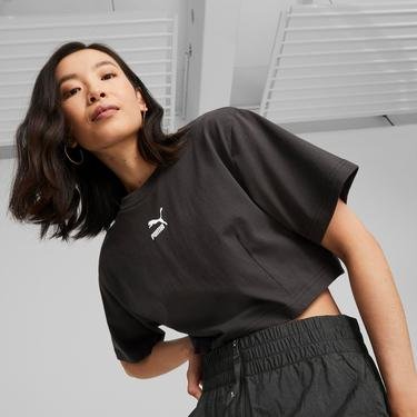 Puma Dare To Cropped Relaxed Kadın Siyah T-Shirt