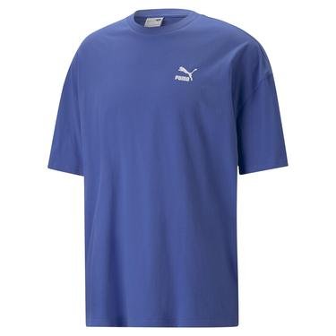  Puma Classics Oversized Erkek Mavi T-Shirt