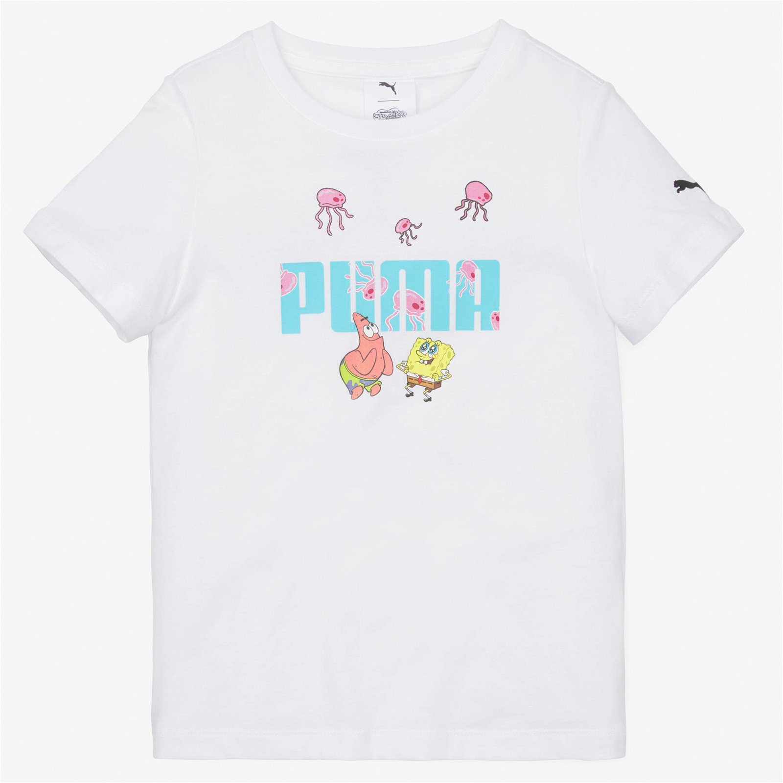 Puma X Spongebob Çocuk Beyaz T-Shirt