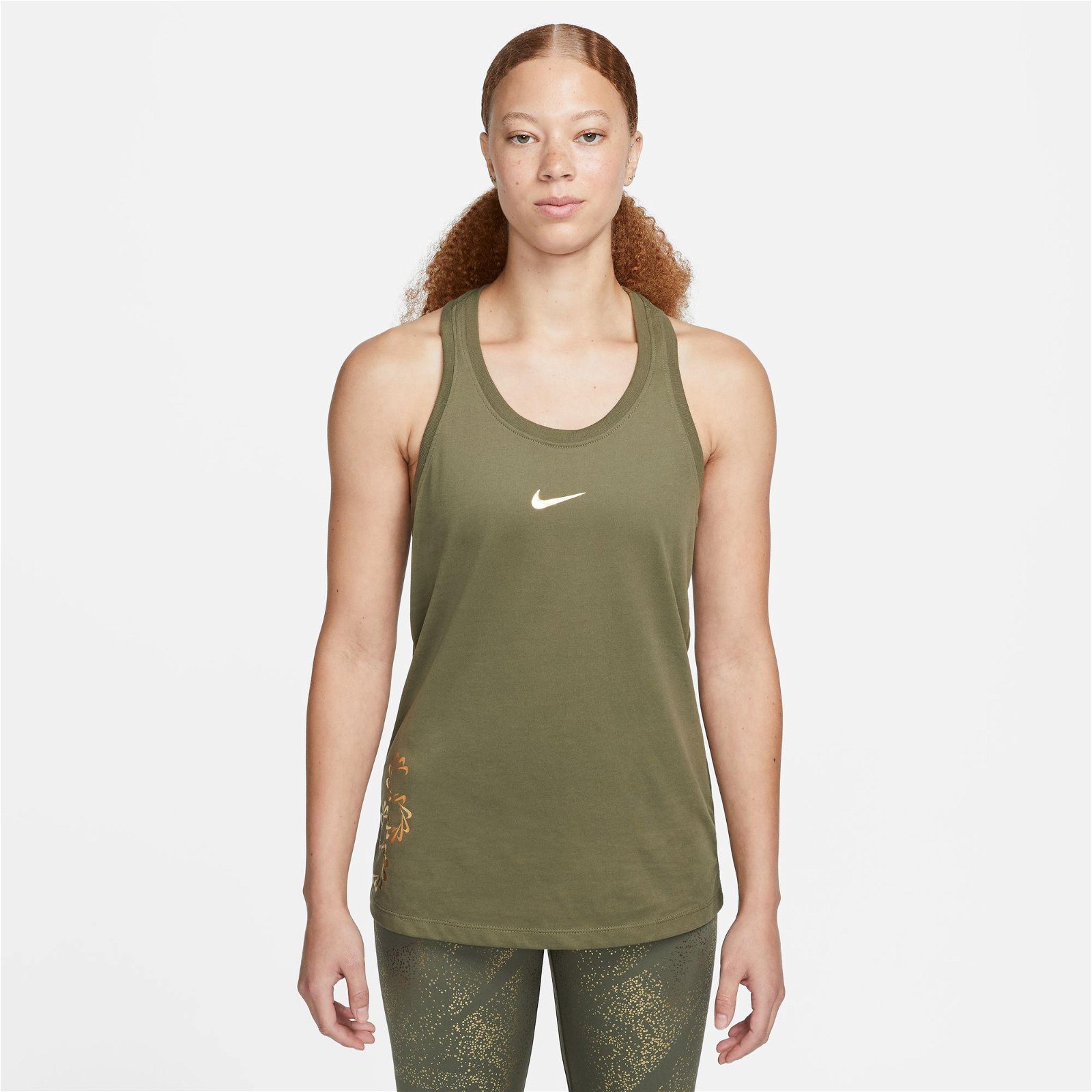 Nike Dri-FIT Tank Pro Kadın Haki Kolsuz T-Shirt