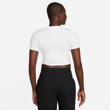  Nike Sportswear Essential Slim Crop Kadın Beyaz T-Shirt