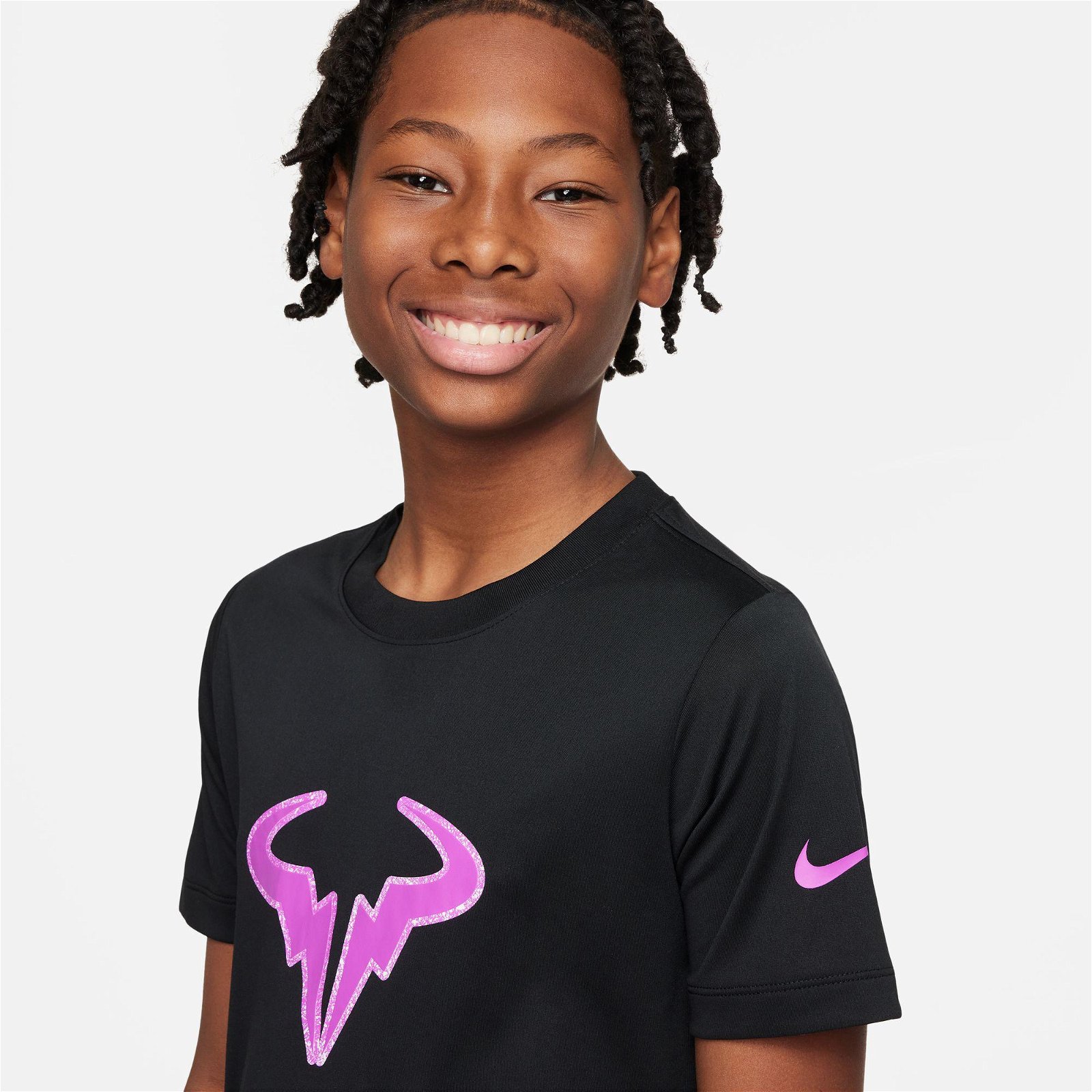 Nike Dri-Fit Rafa Çocuk Siyah T-Shirt
