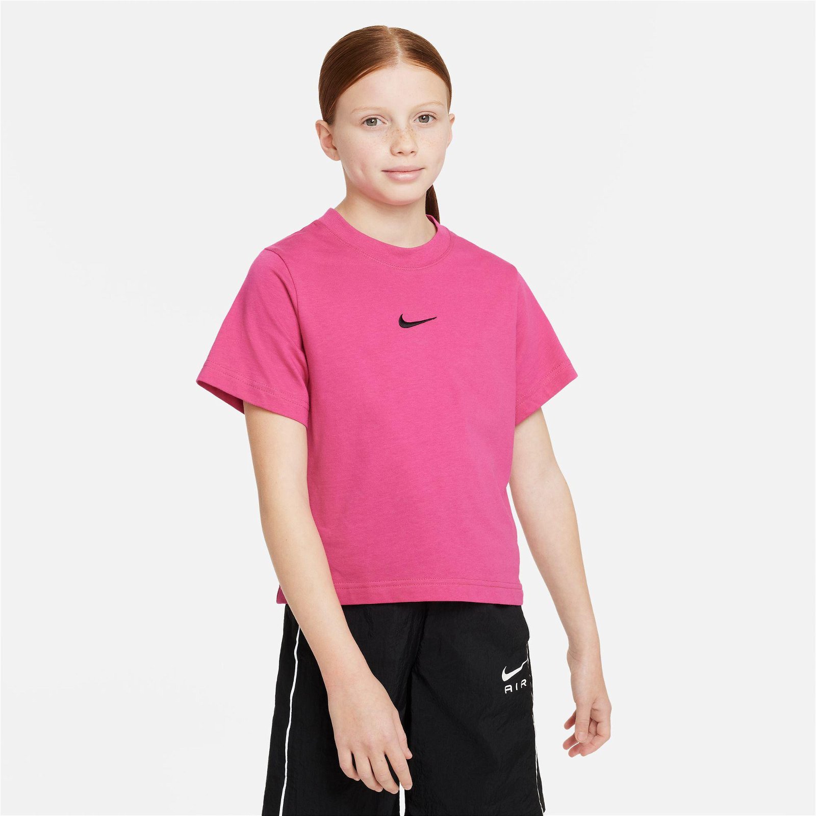 Nike Sportswear Essential Boxy Çocuk Pembe T-Shirt