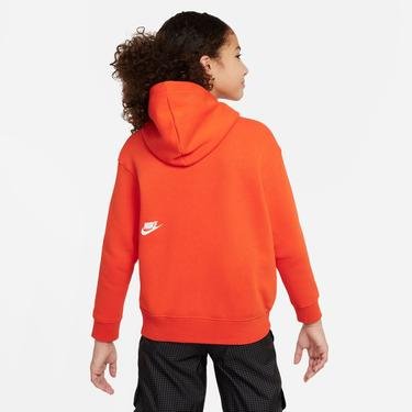  Nike Sportswear Oversize Hoodie Çocuk Kırmızı Sweatshirt
