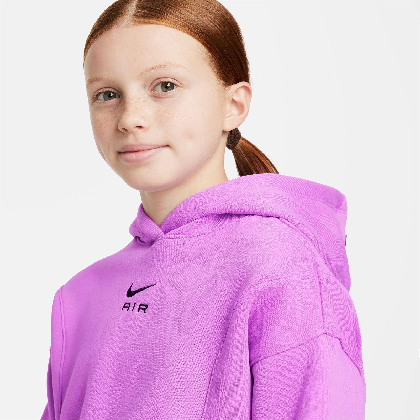 Nike Sportswear Air Crop Hoodie Çocuk Mor Sweatshirt