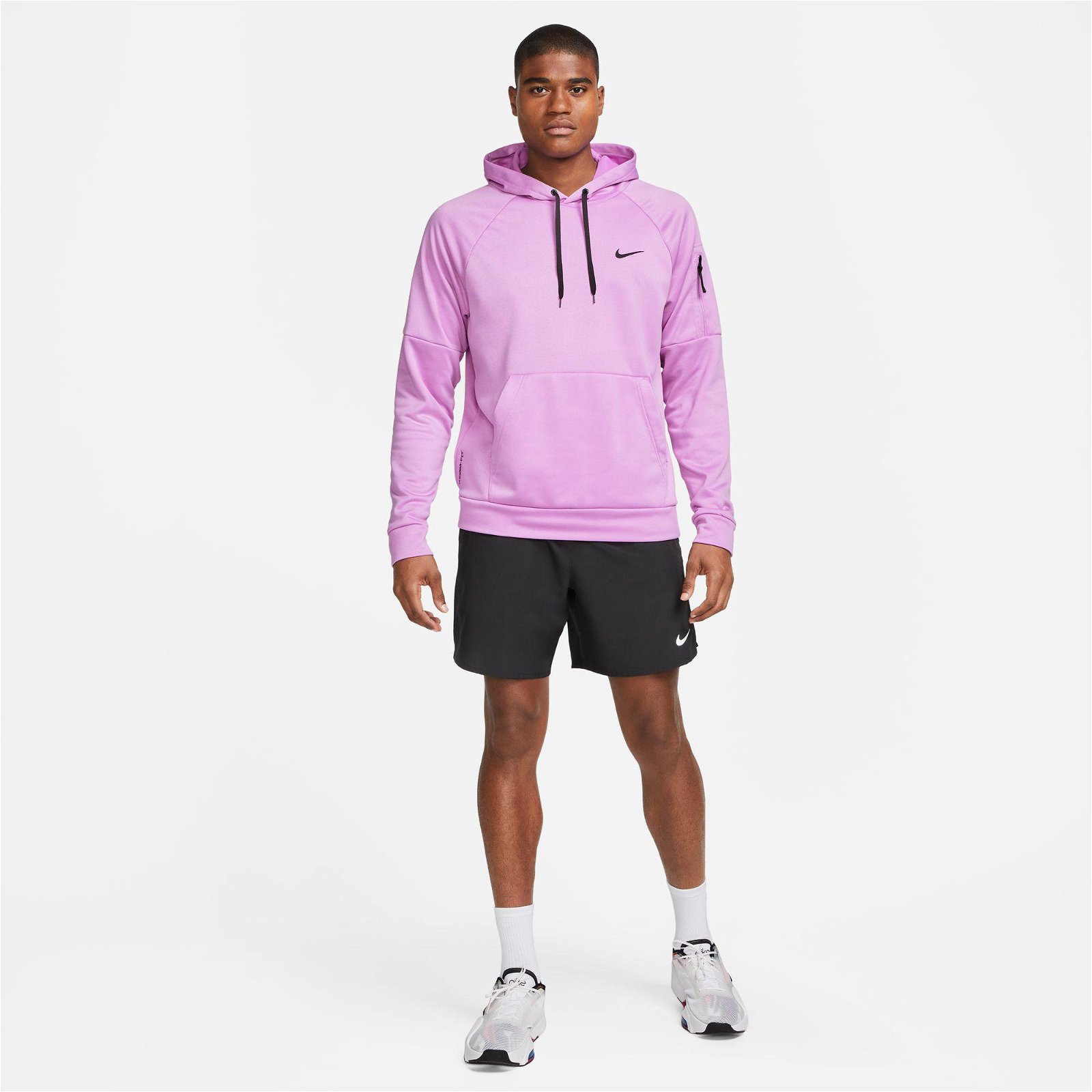 Nike Therma-Fit Hoodie Pullover Erkek Lila Sweatshirt