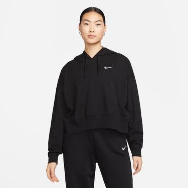  Nike Sportswear Jersey Oversize Hoodie Kadın Siyah Sweatshirt