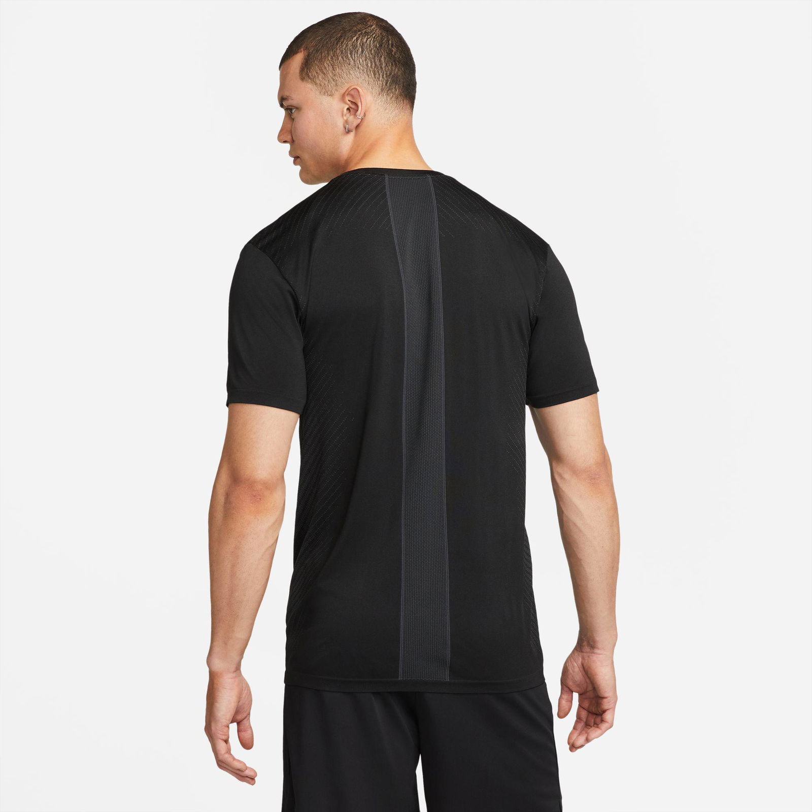 Nike Dri-Fit Seamless Top Erkek Siyah T-Shirt