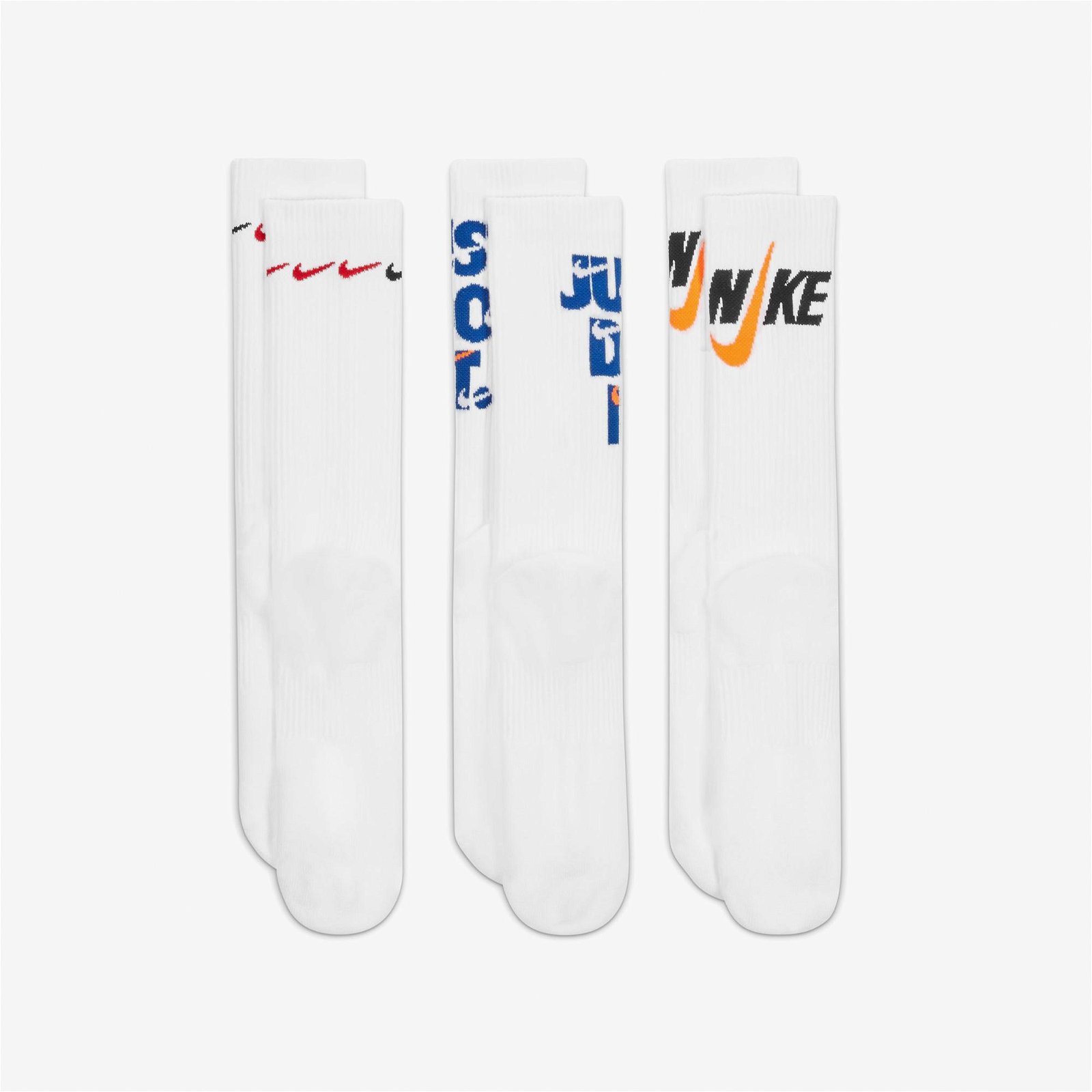 Nike Everyday Plus Cush Crew Unisex Renkli Çorap