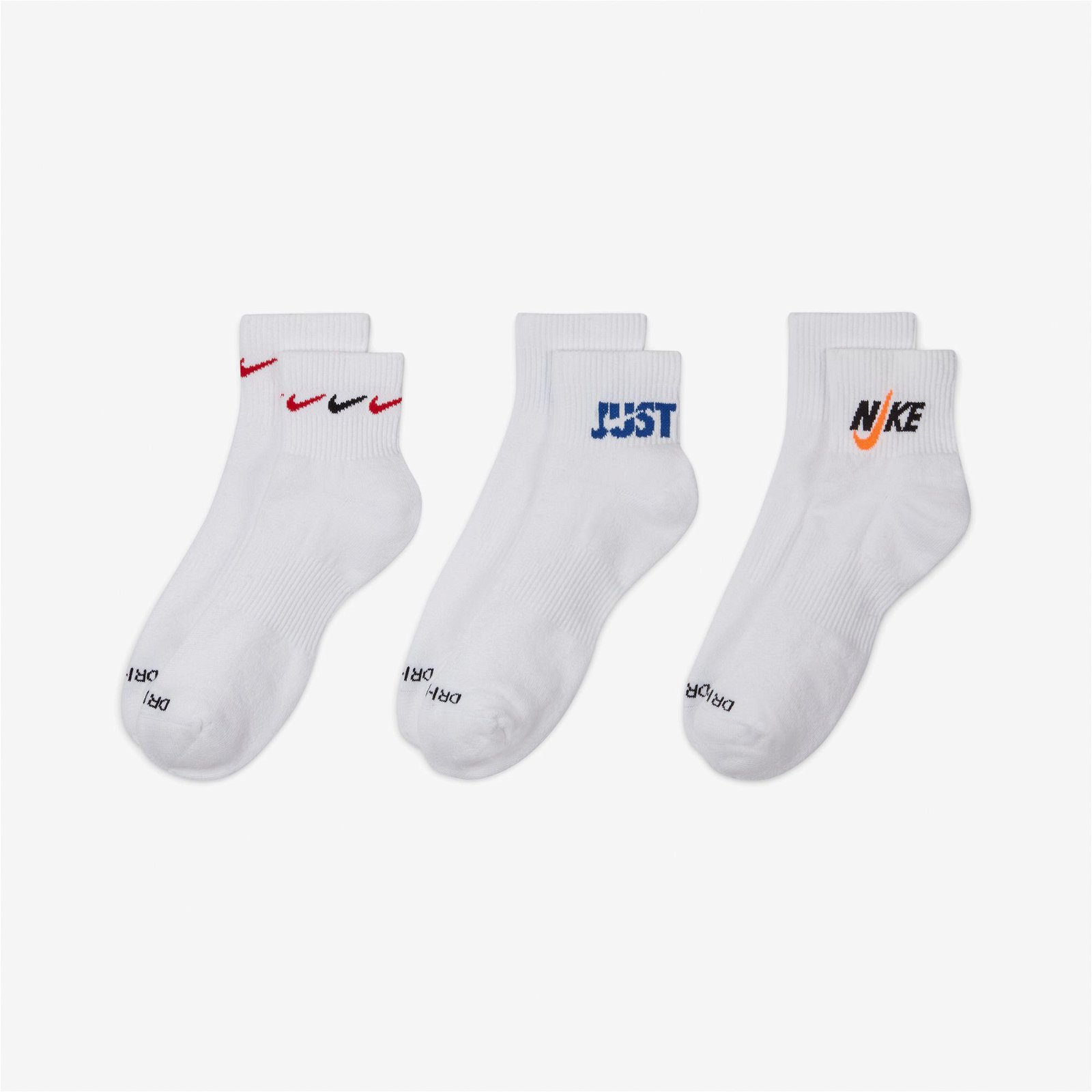 Nike Everyday Plus Cush Ankle Unisex Renkli Çorap