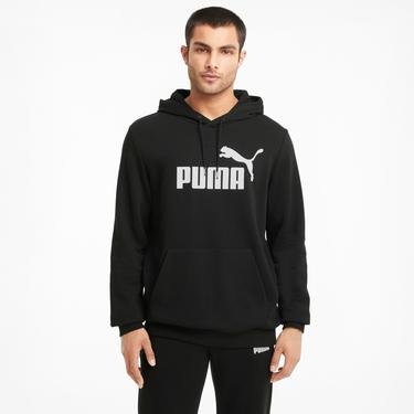  Puma Ess Big Logo Erkek Siyah Günlük Kapüşonlu Sweatshirt