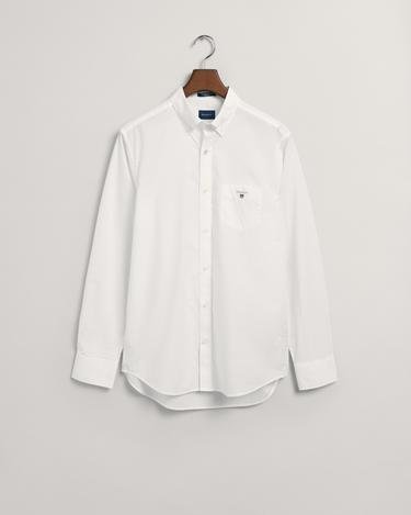  GANT Erkek Beyaz Regular Fit Düğmeli Yaka Broadcloth Gömlek