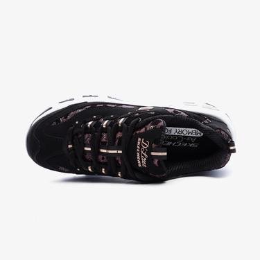  Skechers D'Lites - Fancy Leopard Kadın Siyah Spor Ayakkabı