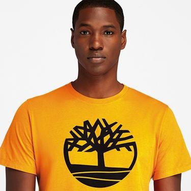  Timberland SS Kennebec River Tree Logo Erkek Kahverengi T-shirt