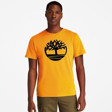  Timberland SS Kennebec River Tree Logo Erkek Kahverengi T-shirt
