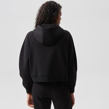  Lacoste Kadın Regular Fit Kapüşonlu Siyah Sweatshirt
