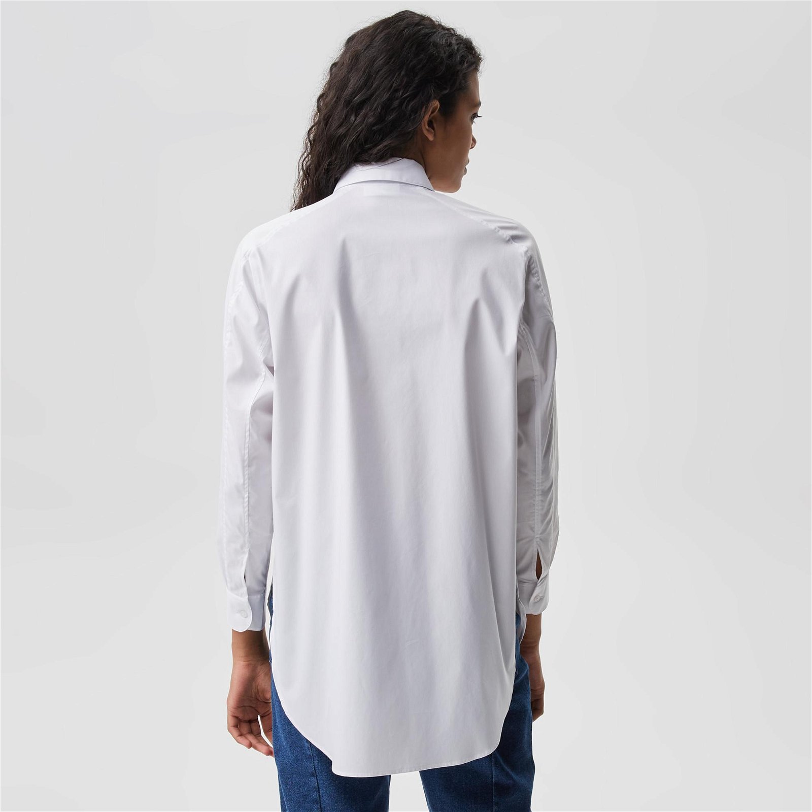 Lacoste Kadın Regular Fit Beyaz Gömlek
