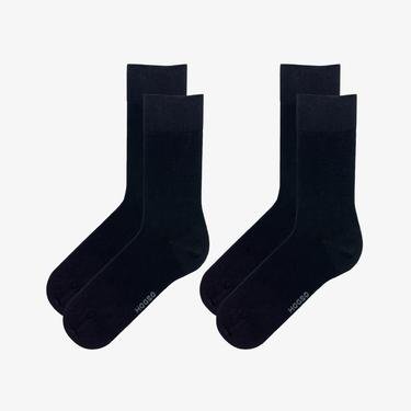  Hogso 2'li Düz Erkek Siyah Çorap