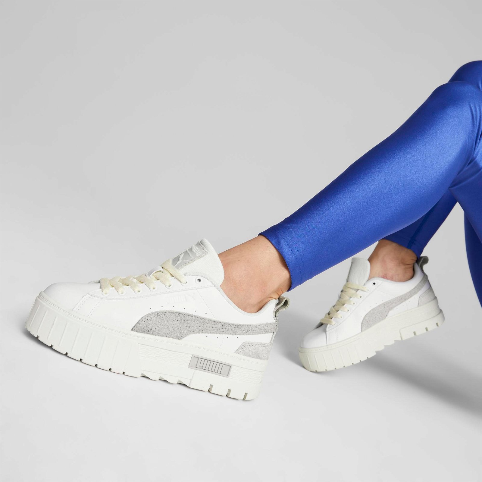 Puma Mayze Thrifted Kadın Beyaz Spor Ayakkabı