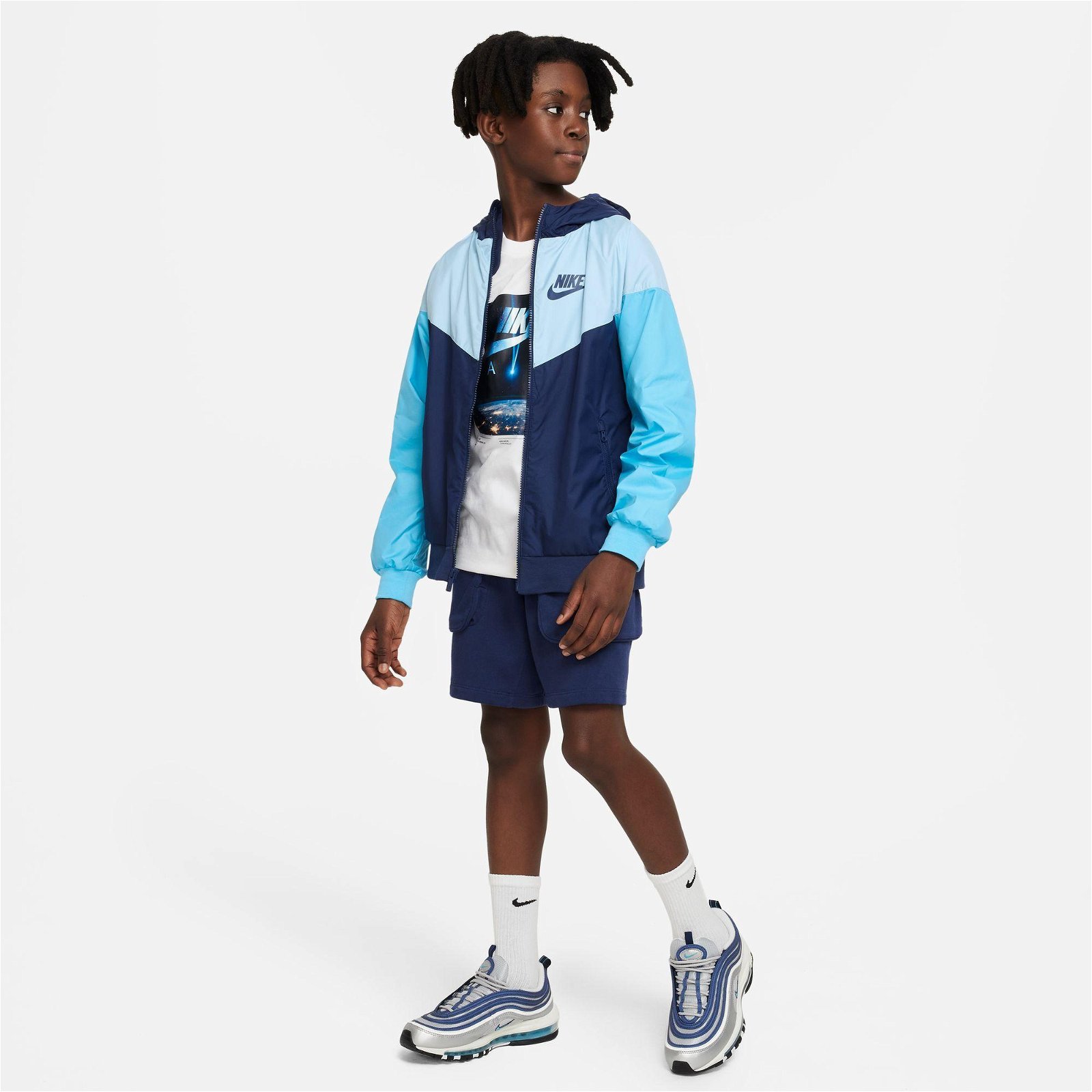 Nike Sportswear Windrunner Hoodie Çocuk Lacivert Ceket