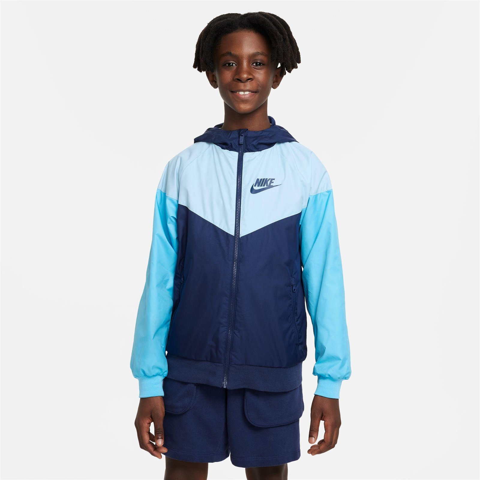 Nike Sportswear Windrunner Hoodie Çocuk Lacivert Ceket