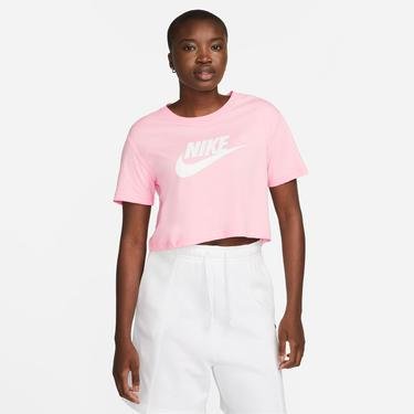  Nike Sportswear Essential Crop Icon Futura Kadın Pembe T-Shirt