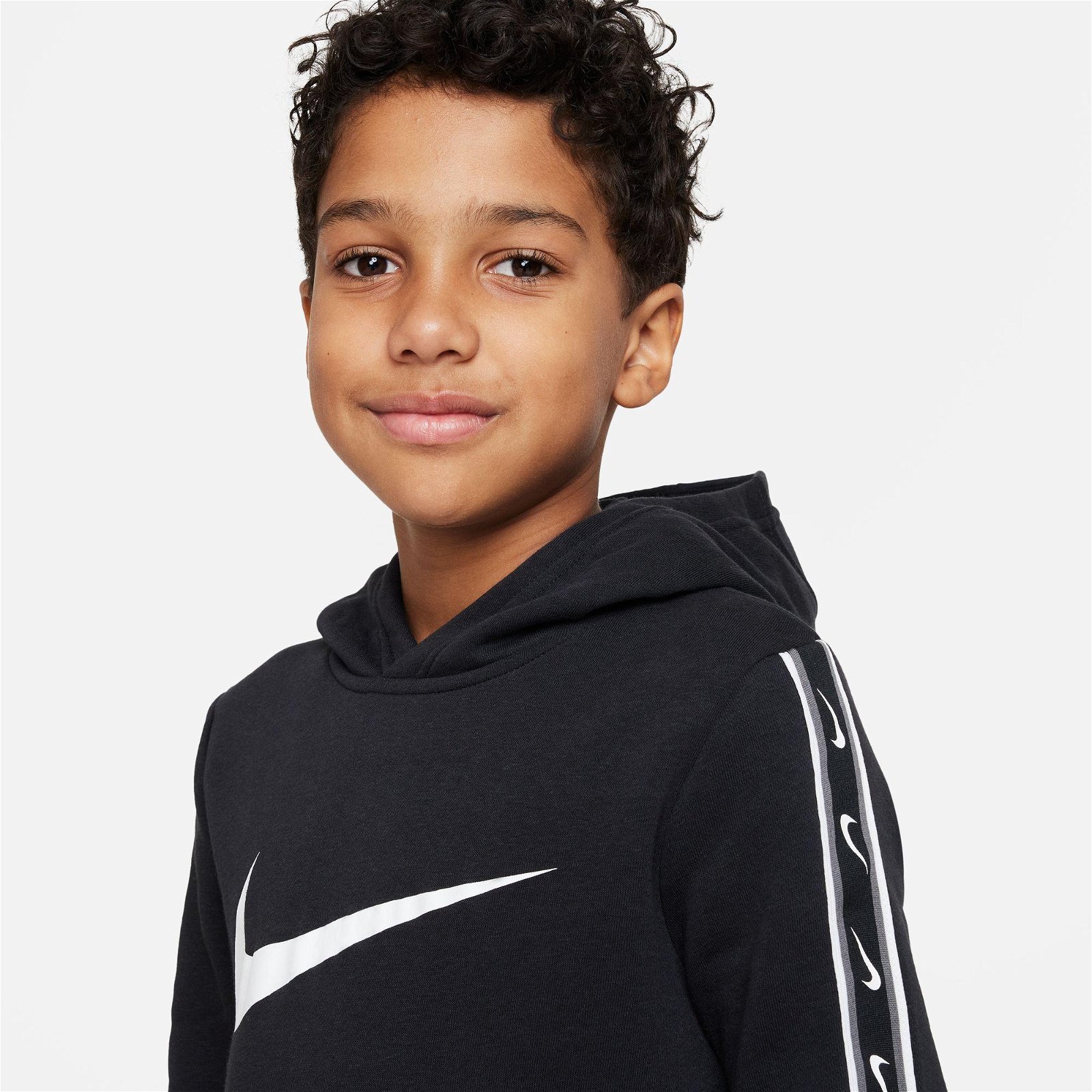Nike Sportswear Repeat Fleece Pullover Hood Bb Çocuk Siyah Sweatshirt