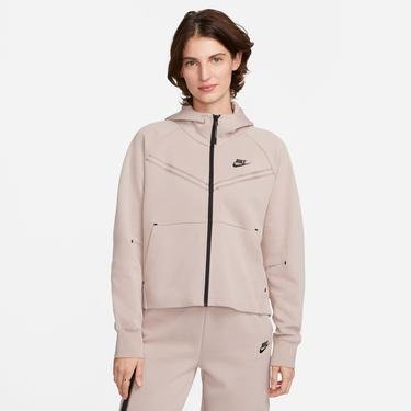  Nike Sportswear Tech Fleece Windrunner Essential Full-Zip Hoodie Kadın Krem Sweatshirt