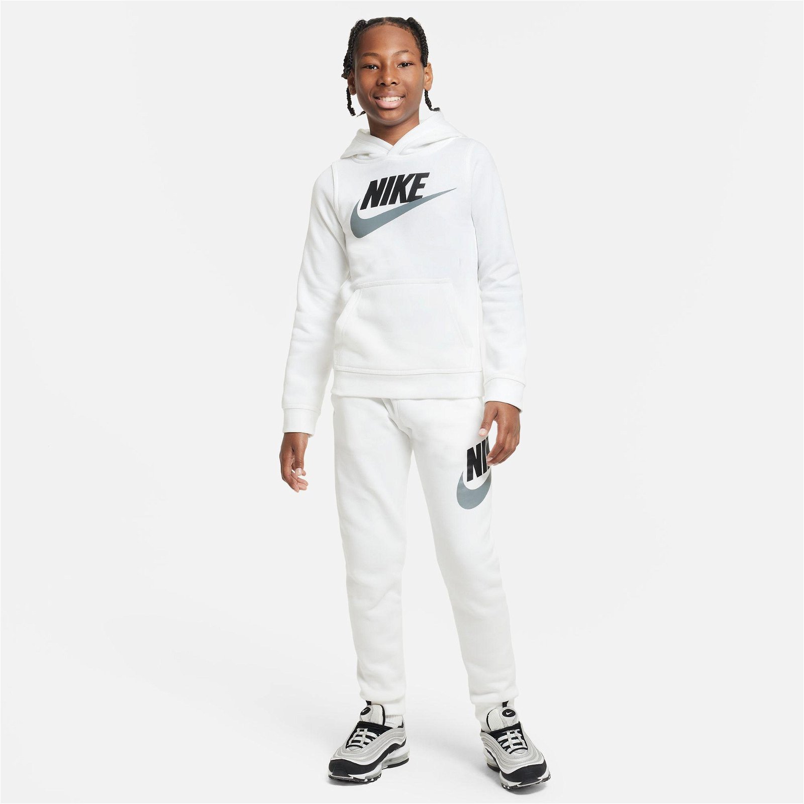 Nike Sportswear Club Pullover Çocuk Beyaz Sweatshirt
