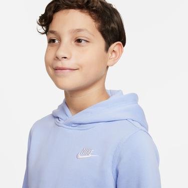  Nike Sportswear Hoodie Pullover Club Çocuk Mavi Sweatshirt