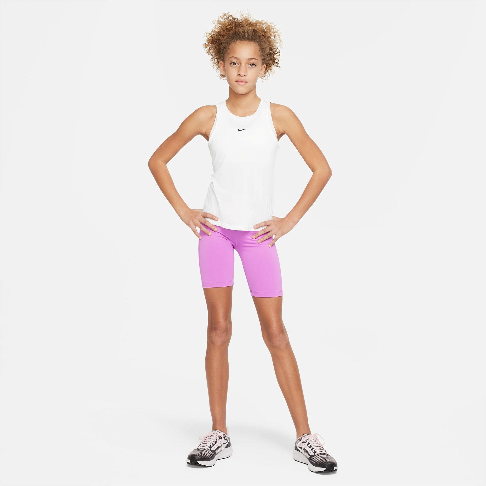 Nike Dri-Fit One Legging Kısa Çocuk Lila Tayt