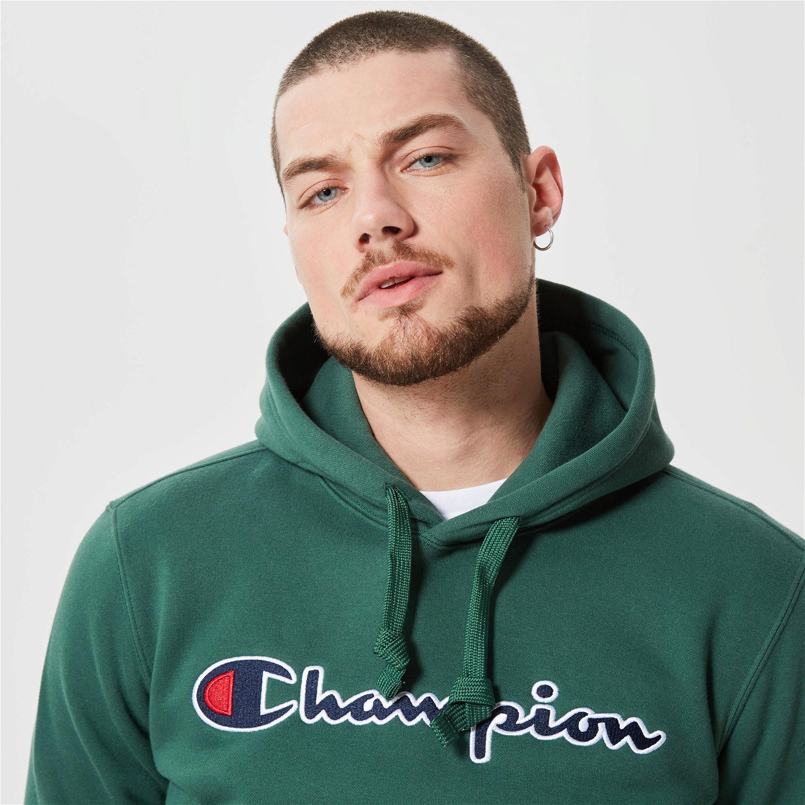 Champion Hooded Erkek Yeşil Sweatshirt