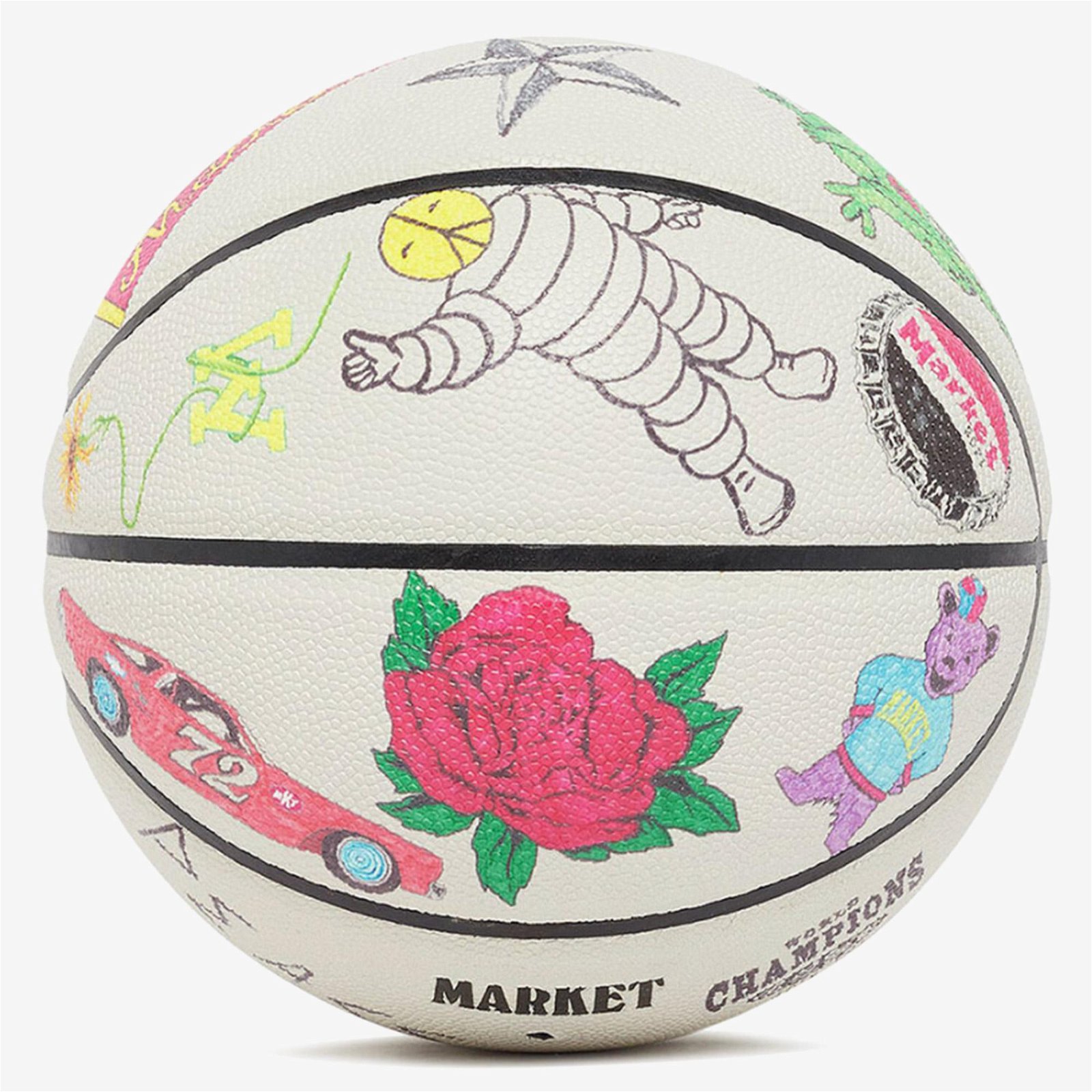 Market Varsity Hand-Drawn Basketball Onesize Erkek Bej Top